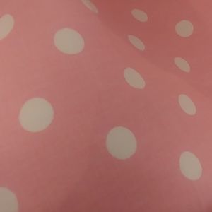 11'x4.5' preppy pink and white fabric